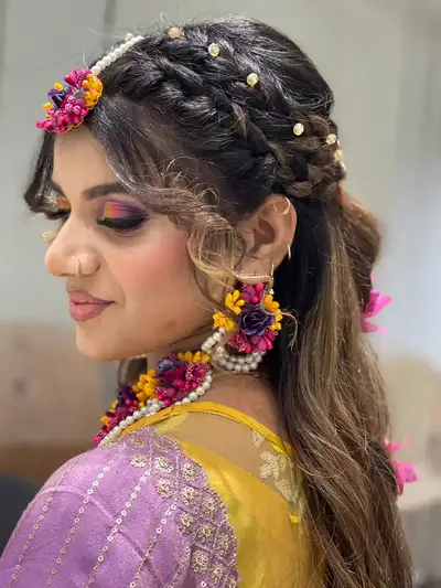 Bridal makeup by a cosmetology student